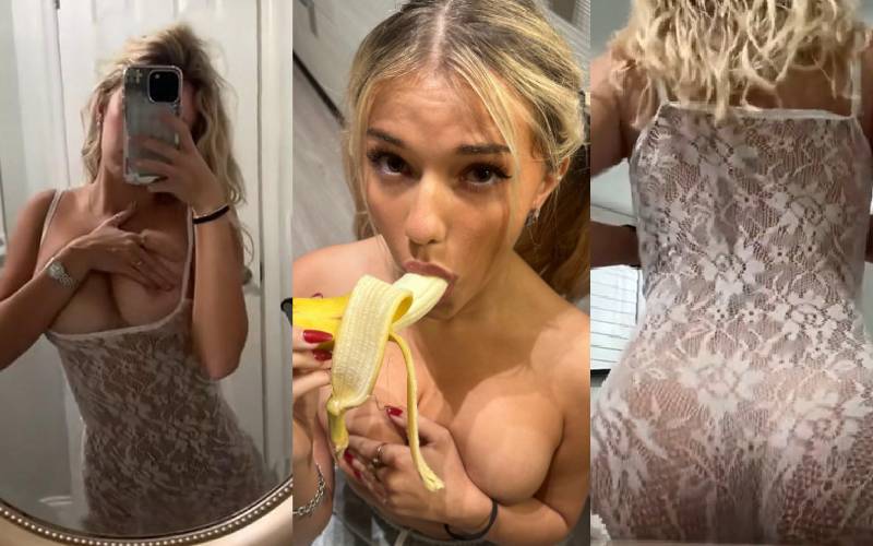 Breckie Hill Nude Lace Bodysuit New Video