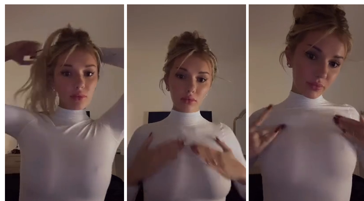 Breckie Hill Nipple Pokie Boobs Tease Video