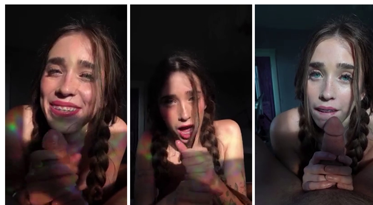 Livinia Roberts Throating Dick Till Cum on Face POV Video