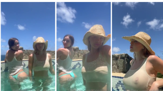 Daisy Keech Pool Titty Tease Video