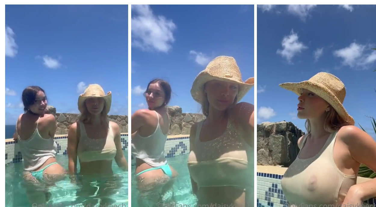 Daisy Keech Pool Titty Tease Video
