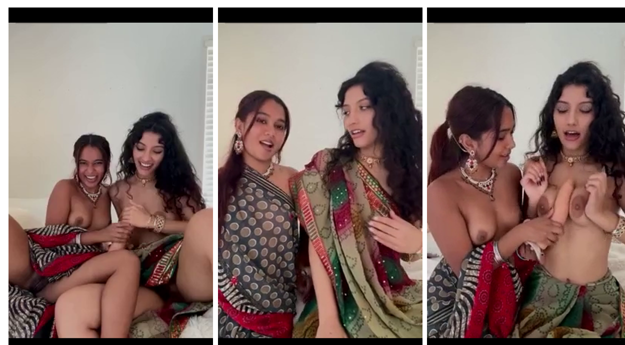 Sasha Prasad And Jasminx Masturbates Naked With Dildo